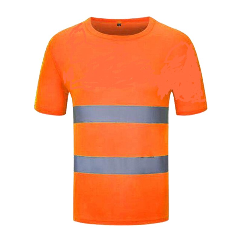 Fluorescent Yellow High Visibility Shirts Reflective Safety t-Shirt Long Sleeve Hi Vis Shirt Quick Dry Construction Work Wear