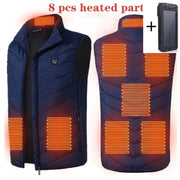 Washable Usb Charging Electric Heated Vest With Power Bank