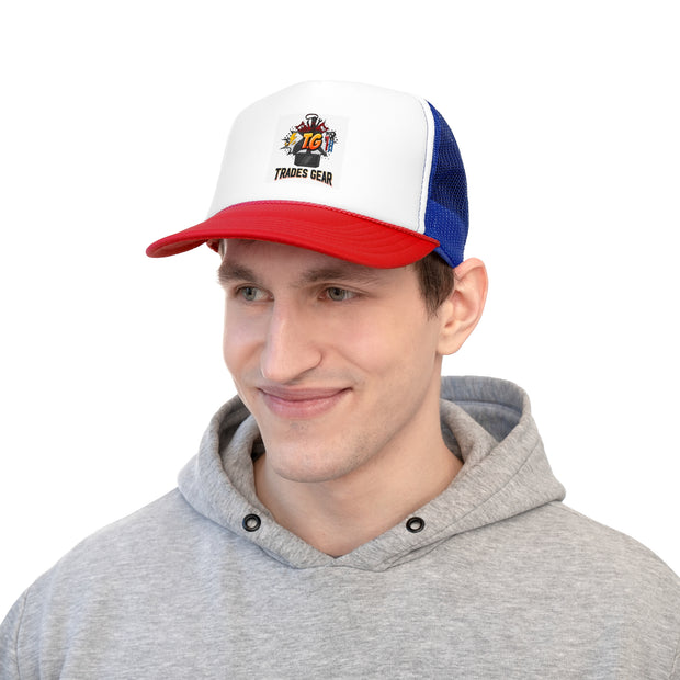 Trucker Cap with Trades Gear Design, Dad Hat, Gifts for Car Enthusiasts, Outdoor Style, Summer Accessory, Adjustable Cap