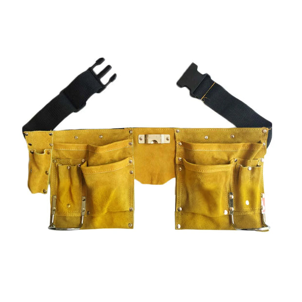 Leather Tool Belt Exquisite Carpenter Construction Quick Release Buckle Kits Electrician Belts Wear-resistance Work Apron