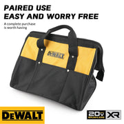 DEWALT Multifunctional Tool Kit, Electric Wrench, Screwdriver, Metal Hardware Accessories, Durable Storage Tool, Handbag