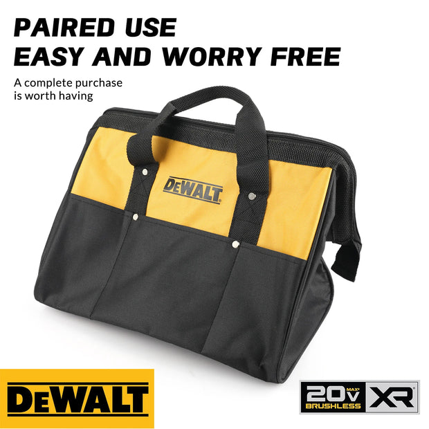 DEWALT Multifunctional Tool Kit, Electric Wrench, Screwdriver, Metal Hardware Accessories, Durable Storage Tool, Handbag