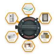 2025 New industrial suction cup with 200KG load capacity, 8-inch rubber bottom and plastic handle for handling large glass
