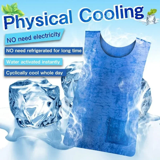 Cooling Vest Water Evaporative Cool Shirt Heatstroke Prevention Evaporative Ice Cooling Vest for MS Patient Outdoor Working
