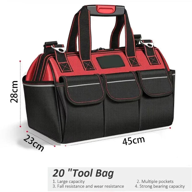Toolkit, multi-functional waterproof storage bag, suitable for electricians, carpenters, auto mechanics and homeowners
