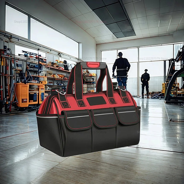 Toolkit, multi-functional waterproof storage bag, suitable for electricians, carpenters, auto mechanics and homeowners