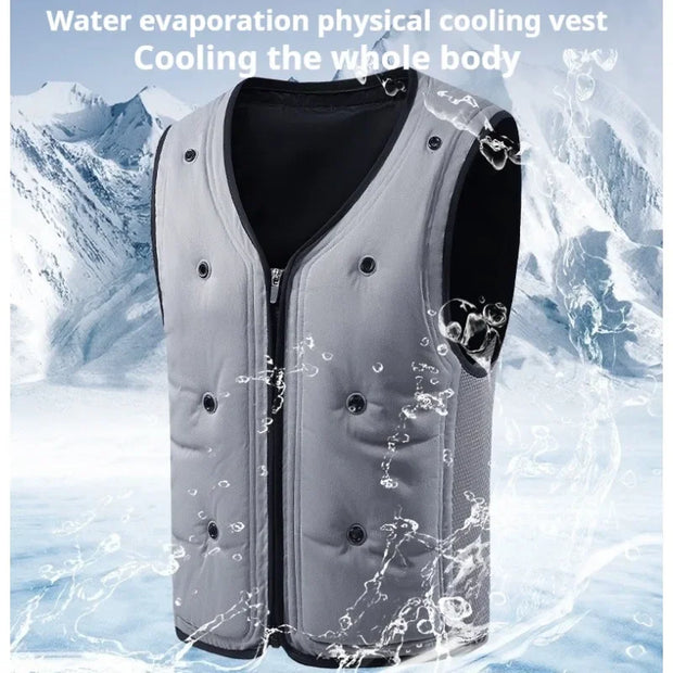 Summer Water Injection Evaporative Cooling Vests For Men Stay Cool Ultimate Heat Relief Outdoor High Temperature Work Vest Man