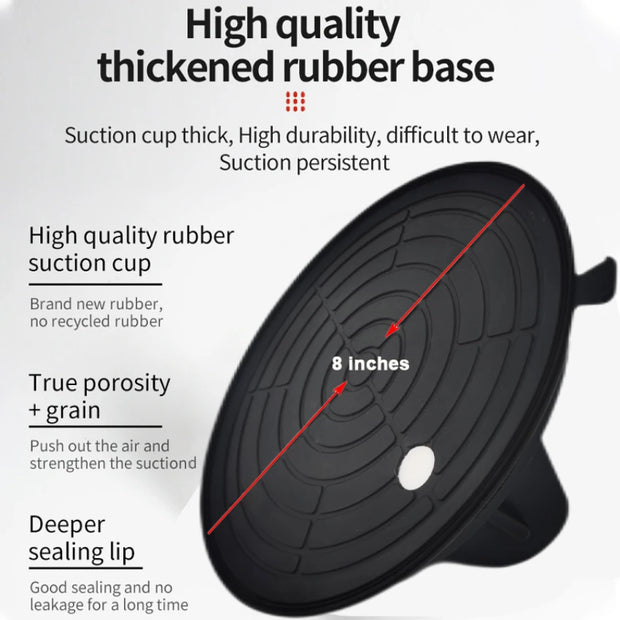 2025 New industrial suction cup with 200KG load capacity, 8-inch rubber bottom and plastic handle for handling large glass