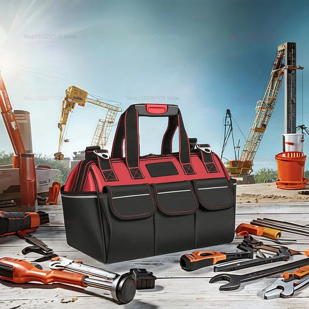 Toolkit, multi-functional waterproof storage bag, suitable for electricians, carpenters, auto mechanics and homeowners