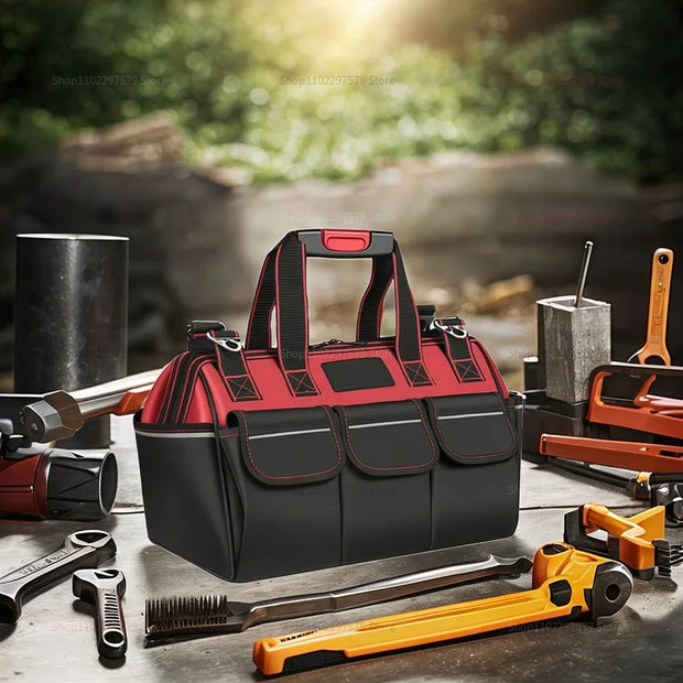 Toolkit, multi-functional waterproof storage bag, suitable for electricians, carpenters, auto mechanics and homeowners
