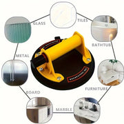 2025 New industrial suction cup with 200KG load capacity, 8-inch rubber bottom and plastic handle for handling large glass