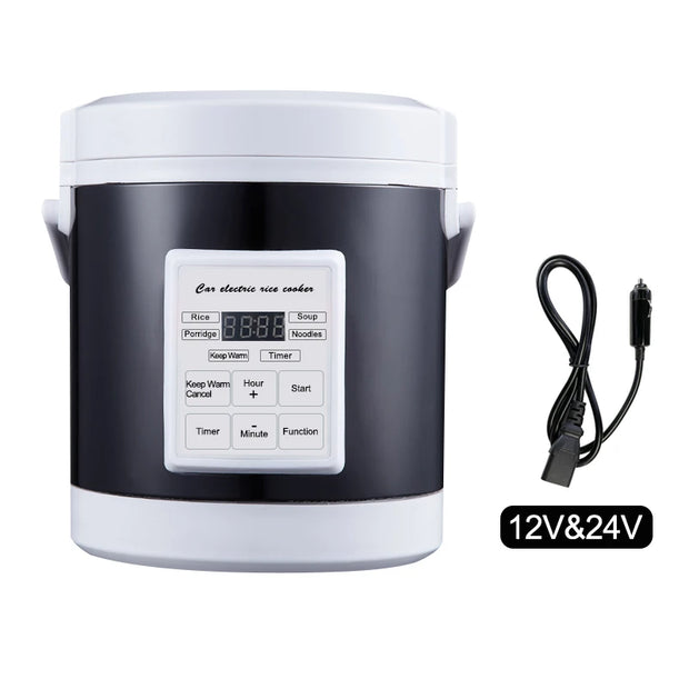 Cook rice, soup, or warm meals on the go – designed for truckers, tradespeople, and jobsite convenience.