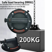 2025 New industrial suction cup with 200KG load capacity, 8-inch rubber bottom and plastic handle for handling large glass