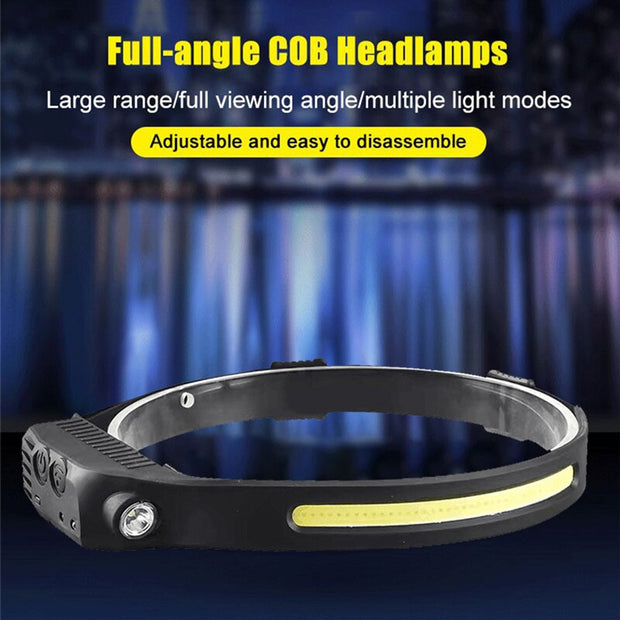 Headlamps Outdoor LED USB Rechargeable Running Headlamp 230 Degree Illumination Waterproof Head Flashlight Cycling Head Light