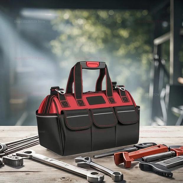 Toolkit, multi-functional waterproof storage bag, suitable for electricians, carpenters, auto mechanics and homeowners