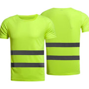 Size 4XL Reflective Shirts for Men Safety Construction Work Shirts Summer Quick Dry t shirt O-neck hi vis Workwear Shirt