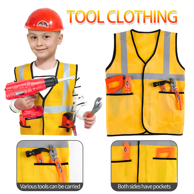 Kids Toolbox Kit Educational Toys Simulation Repair Tools Toys Drill Plastic Game Learning Engineering Puzzle Toys Gifts For Boy