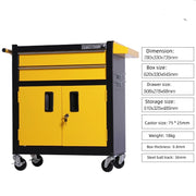 3 Tier Rolling Tool Utility Cart Heavy Duty Workshop Mobile Wheeled Car Electrician Hardware Tool Cart With Drawer Parts Cabine