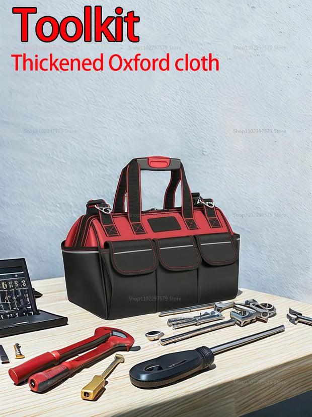Toolkit, multi-functional waterproof storage bag, suitable for electricians, carpenters, auto mechanics and homeowners