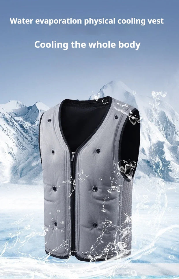 Summer Water Injection Evaporative Cooling Vests For Men Stay Cool Ultimate Heat Relief Outdoor High Temperature Work Vest Man