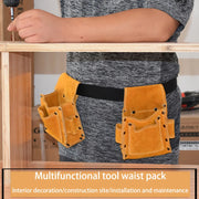 Leather Tool Belt Exquisite Carpenter Construction Quick Release Buckle Kits Electrician Belts Wear-resistance Work Apron