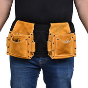 Leather Tool Belt Exquisite Carpenter Construction Quick Release Buckle Kits Electrician Belts Wear-resistance Work Apron