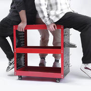 Heavy Duty 3 Tier Rolling Cart Organizer Workshop Hardware Mobile Multifunction Utility Carts with Wheels for Garage