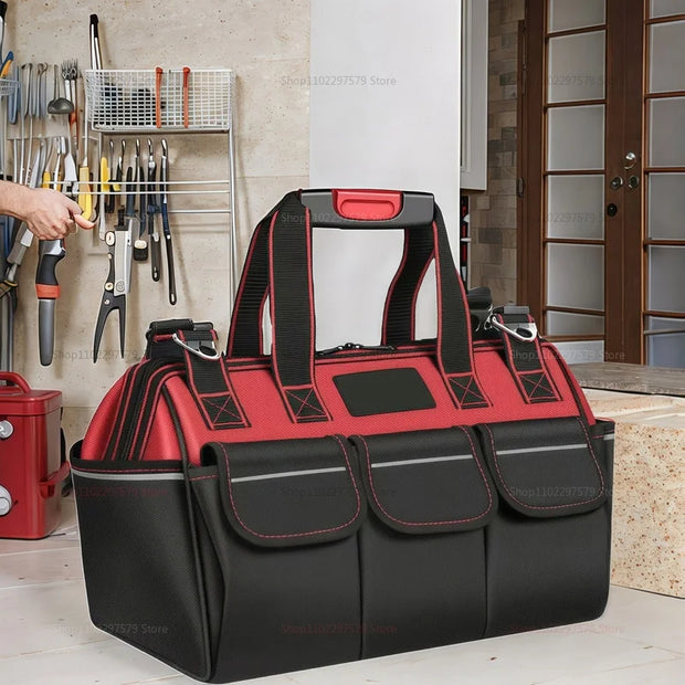 Toolkit, multi-functional waterproof storage bag, suitable for electricians, carpenters, auto mechanics and homeowners