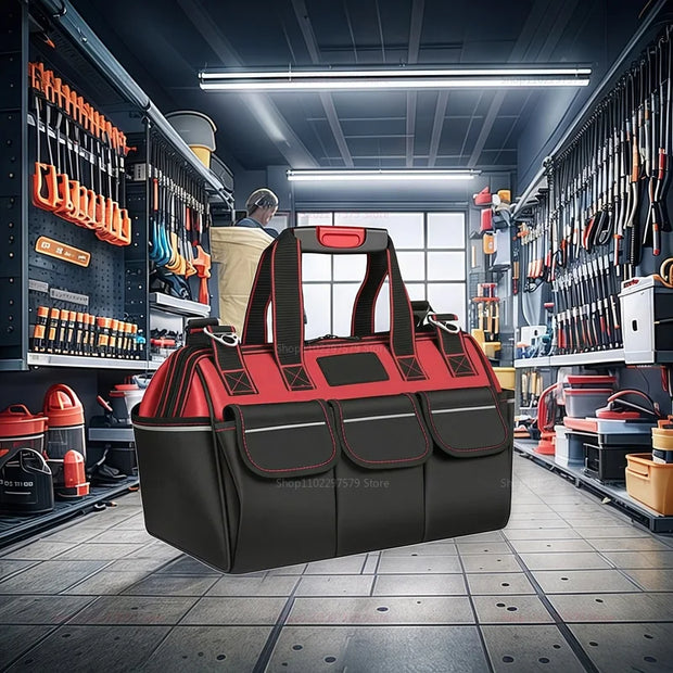 Toolkit, multi-functional waterproof storage bag, suitable for electricians, carpenters, auto mechanics and homeowners