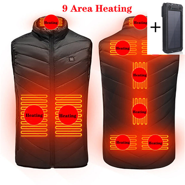 Washable Usb Charging Electric Heated Vest With Power Bank