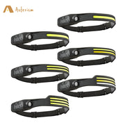 Headlamps Outdoor LED USB Rechargeable Running Headlamp 230 Degree Illumination Waterproof Head Flashlight Cycling Head Light